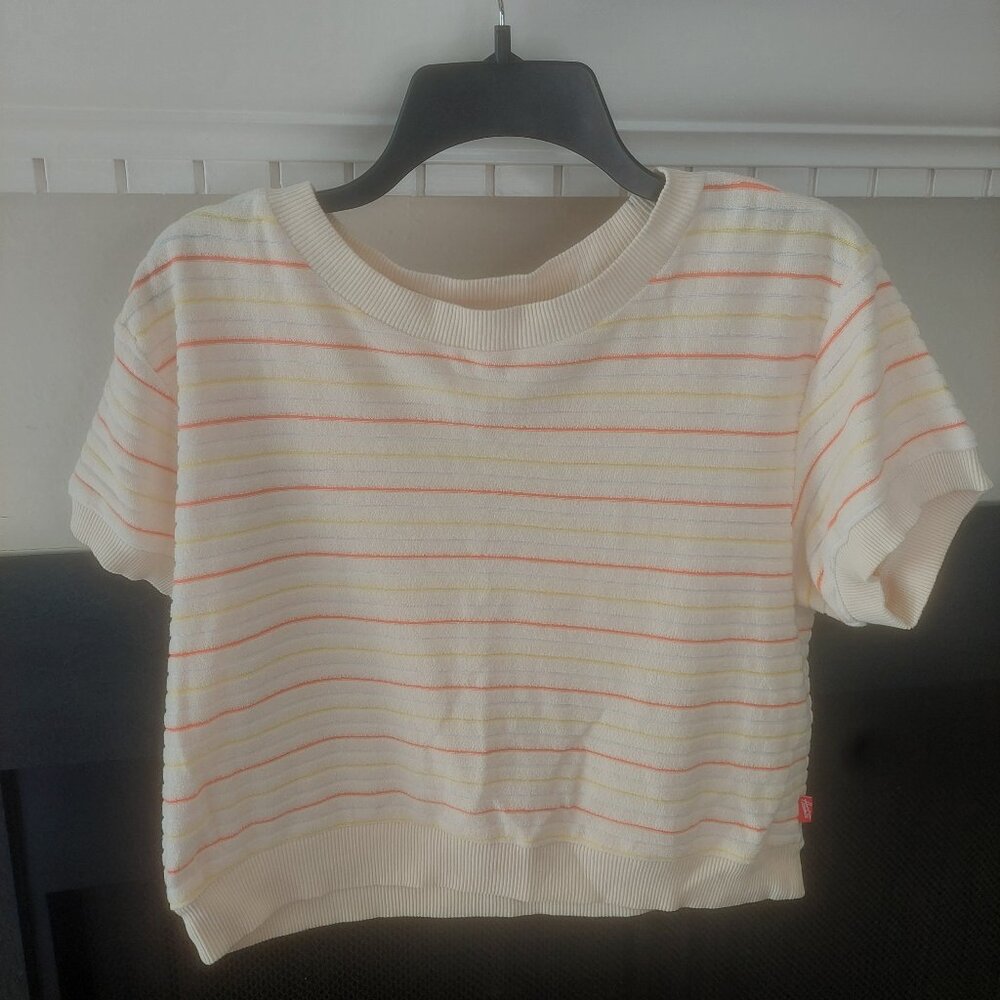 The Original Hammies terry cloth striped, yellow top size large